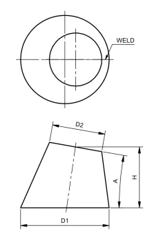Inclined cone
